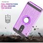 YmhxcY Compatible for LG Stylo 5 / LG Stylo 5 Plus/LG Stylo 5V / LG Stylo 5X Case,360 Degree Rotating Ring & Bracket Dual Layer Shock Bumper Cover for LG Stylo 5-ZH Purple