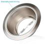 TORCHSTAR 6 Inch Recessed Can Light Trim with Satin Nickel Metal Step Baffle, Detachable Iron Ring Included, Fit Halo and Juno Remodel Recessed Housing, Pack of 6