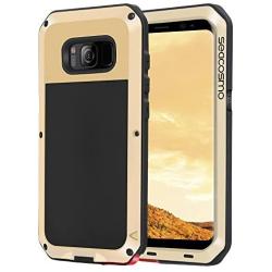 Galaxy S8 Case, Seacosmo Full Body Military Rugged Heavy Duty Shockproof Dual Layer Bumper Case Cover for Samsung Galaxy S8 (Without Screen Protector), Gold