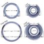 Range Kleen - Chrome Style D contains (3) 6'' pan/ring & (1) 8'' pan/ring for GE, Hotpoint, & Kenmore prior to 1995