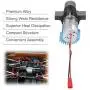 GoolRC Metal Gearbox with 370 Brushed Motor Speed Change Replacement for 1/12 MN-D90 FJ-45 RC Car Parts (Black)