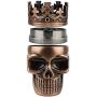 Golden Bell Upgraded Full Metal Spice Herb Skull Grinder - Red Bronze Golden Bell Upgraded Full Metal Spice Herb Skull Grinder - Red Bronze