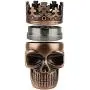 Golden Bell Upgraded Full Metal Spice Herb Skull Grinder - Red Bronze