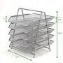 Mind Reader Desk Organizer with 5 Sliding Trays for Letters, Documents, Mail, Files, Paper, Silver Mind Reader Desk Organizer with 5 Sliding Trays for Letters, Documents, Mail, Files, Paper, Silver