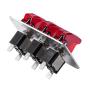 JIANFA Toggle Switch,Dc 12v Metal wire drawing face plate Car Toggle Switch with LED Indicator For For Racing Sport Competitive Car (RED)