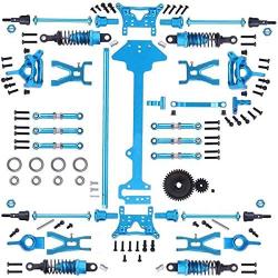 GUNDAN 1 Set Complete Upgrade Parts Kit for 1/18 WLtoys A959 A969 A979 K929 Electric RC Car Off Road Buggy Metal Replacement