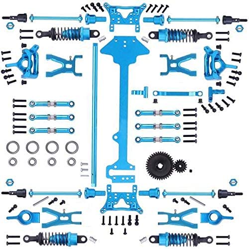 GUNDAN 1 Set Complete Upgrade Parts Kit for 1/18 WLtoys A959 A969 A979 K929 Electric RC Car Off Road Buggy Metal Replacement