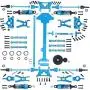 GUNDAN 1 Set Complete Upgrade Parts Kit for 1/18 WLtoys A959 A969 A979 K929 Electric RC Car Off Road Buggy Metal Replacement