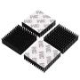 40mmx40mmx10mm Black Radiator Aluminum Heatsink Extruded Profile Heat Dissipation Electronic,3D Printer Part (Pack of 4)