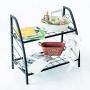 C-Hopetree Metal Plant Stand - Indoor Outdoor Pot Rack-2 Shelf