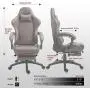 Dowinx Gaming Chair Office Chair PC Chair with Massage Lumbar Support, Vantage Style PU Leather High Back Adjustable Swivel Task Chair with Footrest (Brown) Dowinx Gaming Chair Office Chair PC Chair with Massage Lumbar Support, Vantage Style PU Leather High Back Adjustable Swivel Task Chair with Footrest (Brown)
