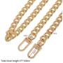 LONGTEAM 47'' Purse Chain Strap Replacement DIY Flat Metal Chain Strap