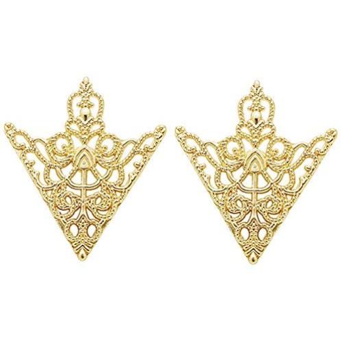 MXUHUI Retro Hollow Pattern and Angle Triangle Collar Pins Brooch Clip Pin Brooches Shirt Collar Decoration Parts