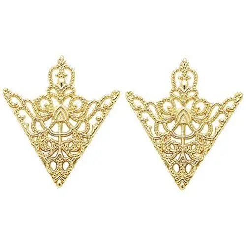 MXUHUI Retro Hollow Pattern and Angle Triangle Collar Pins Brooch Clip Pin Brooches Shirt Collar Decoration Parts
