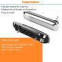 NPAUTO Exterior Outside Door Handle Metal Chrome Front/Rear Left & Right Driver Passenger Side Pair Replacement for Nissan D21 Pathfinder Pickup 1986 1987 1988 1989 1990 1991 1992 1993 1994