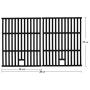 Hongso 17 1/4 Inch Cast Iron Cooking Grid Grates Replacement Parts for Nexgrill 720-0649, Members Mark 720-0691A, 720-0778A, Aussie 6703C8FKK1, Brinkmann 810-9490-F Backyard Gas Grill, 2-Pack PCD252