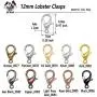 100PCS Bronze 12mm Lobster Clasps Set, with 200PCS Jump Rings, Metal Claws Clasps Findings Supplies for Necklace Bracelet Jewelry Making 0077 100PCS Bronze 12mm Lobster Clasps Set, with 200PCS Jump Rings, Metal Claws Clasps Findings Supplies for Necklace Bracelet Jewelry Making 0077