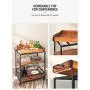 kealive Kitchen Bar Cart for Home Mobile Metal Wine Cart on Wheels with Handle Rack, Glass Holder, Removable Wood Box Container, Rustic Serving Cart 3-Tier Storage, Vintage Brown 26L x 18W x 32.5H kealive Kitchen Bar Cart for Home Mobile Metal Wine Cart on Wheels with Handle Rack, Glass Holder, Removable Wood Box Container, Rustic Serving Cart 3-Tier Storage, Vintage Brown 26L x 18W x 32.5H