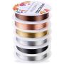 Paxcoo 6 Pack Jewelry Beading Wire for Jewelry Making Supplies and Craft (24 Gauge)
