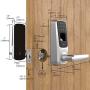 ULTRALOQ UL3 Fingerprint Door Lock (Satin Nickel), 3-in-1 Keyless Entry Door Lock with Keypad and Biometric Fingerprint ID, Electronic Lever Lock Latch Edition
