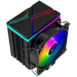 ID-COOLING SE-914-XT ARGB Cooler 131mm Height AM4 CPU Cooler Addressable RGB Light (5V 3-PIN Connector) on Fan and Top-Cover 4 Heatpipes CPU Air Cooler 92mm PWM Fan, Intel/AMD