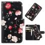 FLYEE Case Compatible with Samsung Galaxy S8 (5.8 inch,Released in 2017),Wallet Case for Women and Girls with Card Holder,Premium PU Leather Magnetic Flip Protective Case for S8 5.8-Black Flower