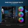 GIM MB8 ATX Case, Mid-Tower PC Gaming Chassis, Compact Computer Case with Tempered Glass Panel, 4 RGB Fans Pre-Installed, Water-Cooling Ready, Cable Management System - Black
