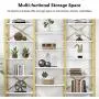 Tribesigns Triple Wide 5-Shelf Bookcase, 5 Tier Etagere Large Open Bookshelf Faux White Marble Look Shelves Wood and Metal Bookcases Furniture for Home & Office, Gold Tribesigns Triple Wide 5-Shelf Bookcase, 5 Tier Etagere Large Open Bookshelf Faux White Marble Look Shelves Wood and Metal Bookcases Furniture for Home & Office, Gold