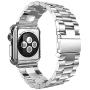 HUANLONG Compatible with Apple Watch Band, Solid Stainless Steel Metal Strap Band w/Adapter+Case Cover for Apple Watch iWatch 38/42mm (H Silver 38mm)