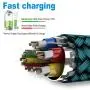 USB Type C Cable, AkoaDa 3-Pack (10ft+6.6ft+3.3ft) USB A to USB-C Fast Charger Nylon Braided Cord Compatible with Samsung Galaxy Note 9 8 S8 S9 S10 10 Plus,LG V50 V40 G8 G7 Thinq,Moto Z Z3,Swi (GREEN)