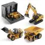 Top Race Metal Diecast Construction Toys Set of 3, Loader, Excavator, Dump Truck Pack of 3 Metal Realistic Construction Trucks Models 1:60 Scale Top Race Metal Diecast Construction Toys Set of 3, Loader, Excavator, Dump Truck Pack of 3 Metal Realistic Construction Trucks Models 1:60 Scale