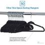 ZOBER Premium Kids Velvet Hangers (14” Inch - 50 Pack) Non-Slip Junior Hangers, Ultra-Slim Space-Saving Childrens Hangers - 360°-Swivel Hook, Strong & Durable Preteen Hangers (Medium)