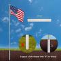 Yeshom 25 FT Upgraded Sectional Aluminum Flagpole 15 Gauge 24-30mph 3x5 US American Flag Ball Fly 2 Flags Outdoor
