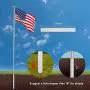 Yeshom 25 FT Upgraded Sectional Aluminum Flagpole 15 Gauge 24-30mph 3x5 US American Flag Ball Fly 2 Flags Outdoor Yeshom 25 FT Upgraded Sectional Aluminum Flagpole 15 Gauge 24-30mph 3x5 US American Flag Ball Fly 2 Flags Outdoor