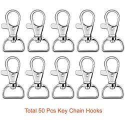 Paxcoo 100 Pcs Key Chain Hooks with Key Rings (Large Size)