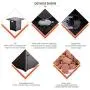 LEGACY HEATING 28-Inch Propane Fire Pit Table Gas Square Outdoor Dinning with Lid, Lava Stone, 48000BTU, ETL Certification, for Outside Garden Backyard Deck Patio