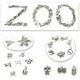 JIALEEY Wholesale 100 PCS Mixed No Repeated Silver Pewter Smooth Metal Charms Pendants DIY for Necklace Bracelet Dangle Jewelry Making and Crafting, Animal Charms