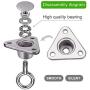 IOH Bearing Heavy Duty Swing Hanger Stainless Steel 304 antirust, [1300 lb Capacity] 360° Silent Rotation, Playground Porch Yoga Seat, Punching Bag, Hammock Chair, Hanging Kit, Indoor Outdoor