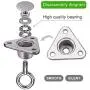IOH Bearing Heavy Duty Swing Hanger Stainless Steel 304 antirust, [1300 lb Capacity] 360° Silent Rotation, Playground Porch Yoga Seat, Punching Bag, Hammock Chair, Hanging Kit, Indoor Outdoor