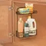 mDesign Metal Farmhouse Wall Mount Kitchen Storage Organizer Holder or Basket - Hang on Wall, Under Sink, or Cabinet Door in Kitchen/Pantry - Holds Dish Soap, Window Cleaner, Sponges - Matte Black mDesign Metal Farmhouse Wall Mount Kitchen Storage Organizer Holder or Basket - Hang on Wall, Under Sink, or Cabinet Door in Kitchen/Pantry - Holds Dish Soap, Window Cleaner, Sponges - Matte Black
