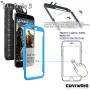 COVRWARE Iron Tank case Compatible with LG Stylo 3 / Stylo 3 Plus with Built-in Screen Protector Heavy Duty Full-Body Rugged Holster Armor Cover Brushed Metal Texture Design Belt Clip Kickstand, Blue