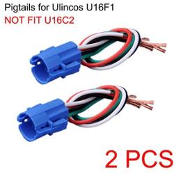 NOT FIT U16C2, 16mm Pigtail, Wire Connector, Socket Plug Only for U16F1/U16F2 /U16F5 Pushbutton Switch (Pack of 2)