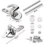 Lystin Toilet Seat Hinges Replacement Parts with Fittings, Pair of Zinc alloy Finished Replacement Hinges Adjustable Toilet Seats Hinges with Bolts and Nuts Lystin Toilet Seat Hinges Replacement Parts with Fittings, Pair of Zinc alloy Finished Replacement Hinges Adjustable Toilet Seats Hinges with Bolts and Nuts