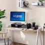 FITUEYES 3 Shelf Monitor Stand Riser with Adjustable Length and Angle,DT108001WB