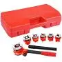 Goplus Ratchet Pipe Threader Kit, Ratcheting Pipe Threading Tool Set w/ 6 Dies- 1/4'', 3/8'', 1/2'', 3/4'', 1'', 1-1/4'' and Storage Case Goplus Ratchet Pipe Threader Kit, Ratcheting Pipe Threading Tool Set w/ 6 Dies- 1/4'', 3/8'', 1/2'', 3/4'', 1'', 1-1/4'' and Storage Case