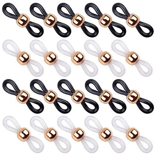 Jdesun 20 Pieces Eyeglass Chain Ends,Adjustable Metal Bead Rubber Ends Connectors for Eye Glasses Holder Necklace Chain Jdesun 20 Pieces Eyeglass Chain Ends,Adjustable Metal Bead Rubber Ends Connectors for Eye Glasses Holder Necklace Chain