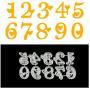 Ioffersuper Set of 3 Metal Alphabet Lowercase/Uppercase Letter with Number Cutting Dies Stencil Template for Card Making, Scrapbooking, Photo Album Embossing DIY Crafts