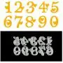 Ioffersuper Set of 3 Metal Alphabet Lowercase/Uppercase Letter with Number Cutting Dies Stencil Template for Card Making, Scrapbooking, Photo Album Embossing DIY Crafts