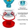 AIPET Hummingbird Feeder for Outdoor 38 Fluid Ounces Blown Glass Hummingbird Feeders Nectar Capacity Include Ant Moat, Metal Hook, Hemp Rope, Brush-Blue