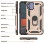 Punkcase iPhone 11 Case [ArmorShield Series] Military Style Protective Dual Layer Case W/Metal Ring Grip Holder & Kickstand | Full Body Protection for Apple iPhone 11 (6.1'') [Gold]